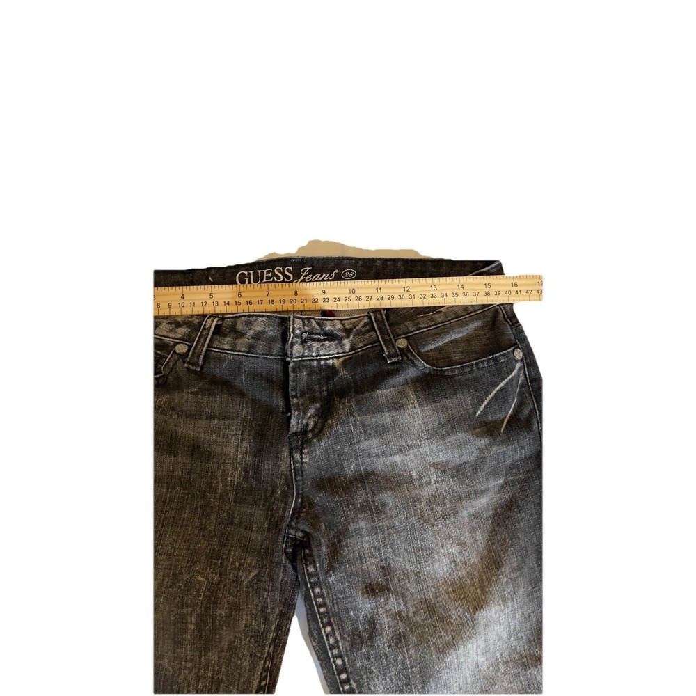 Guess Jeans Los Angeles Black Acid Wash Women's Size 28 Skinny Stretch Jeans - Picture 3 of 11